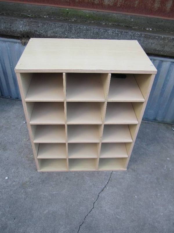 lot 178 image: shelf with cubby slots...