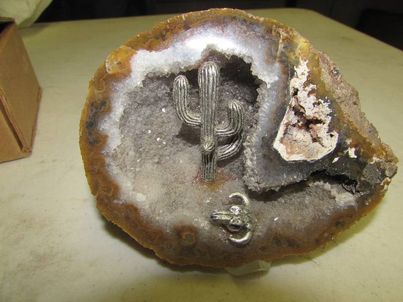 Geode cactus decoration