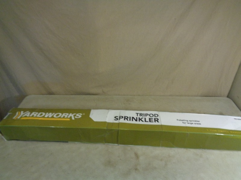 lot 57 image: New Large Yardworks Tripod Sprinkler