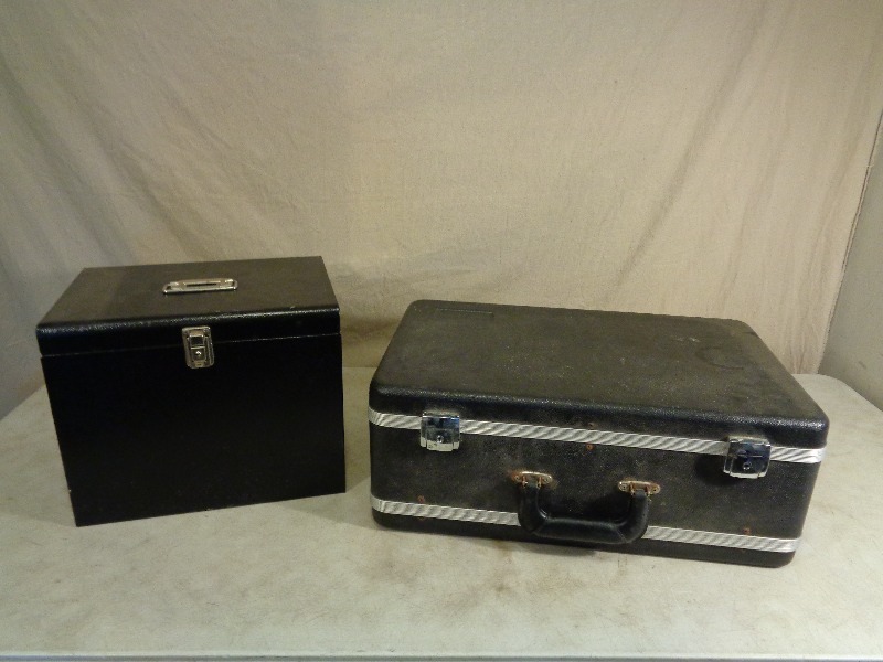 lot 83 image: Padded Hard Case and Metal Storage Box