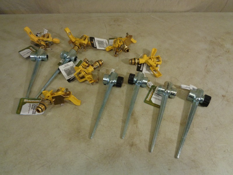 lot 99 image: 6 New Yardwork Metal Pulsating Sprinklers