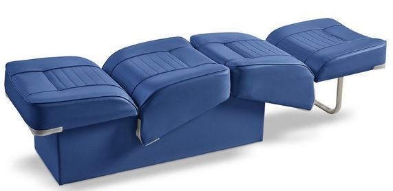lot 68 image: Back-to-Back Lounge Boat Seat - Light Blue Color