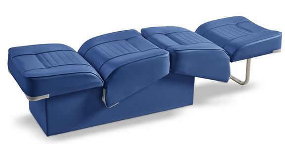 lot 69 image: Back-to-Back Lounge Boat Seat - Light Blue Color