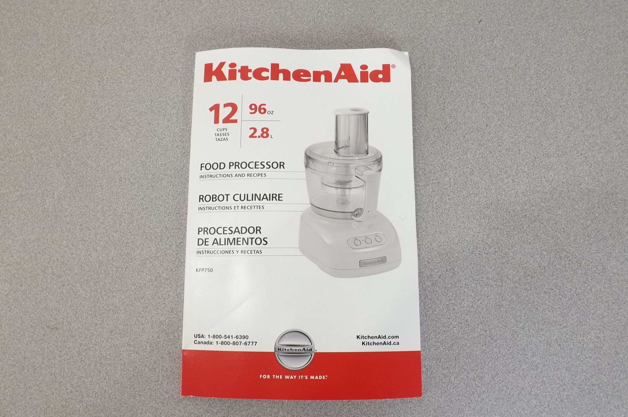 Working Mint KitchenAid KFP750 Food Processor with Accessories EC 171 Estate Collectibles