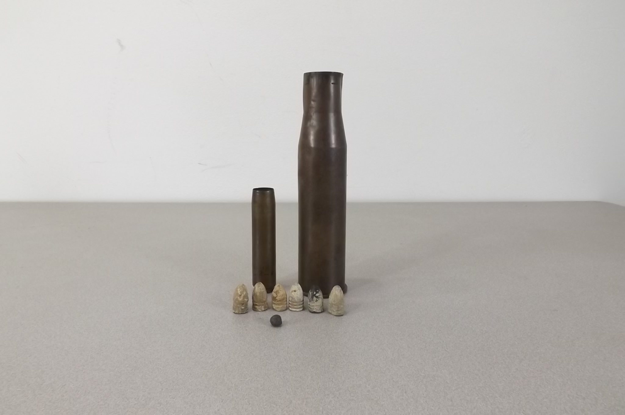 Lot of Civil War Bullet Heads and WWII Brass Shells