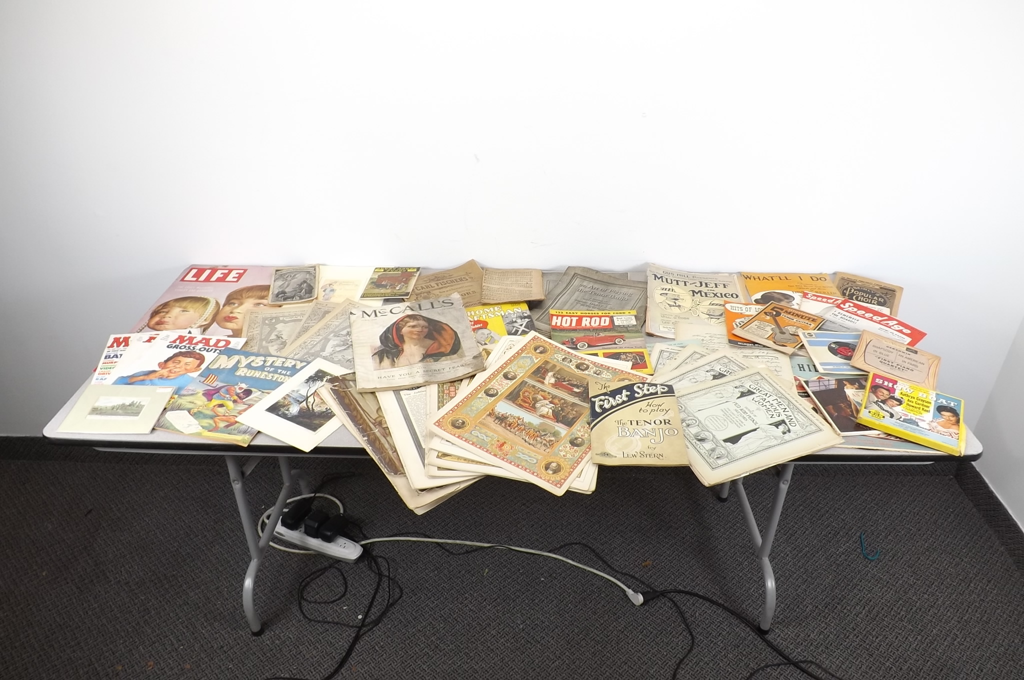 Large Lot of Antique Sheet Music, Vintage and Antique Magazines, etc.