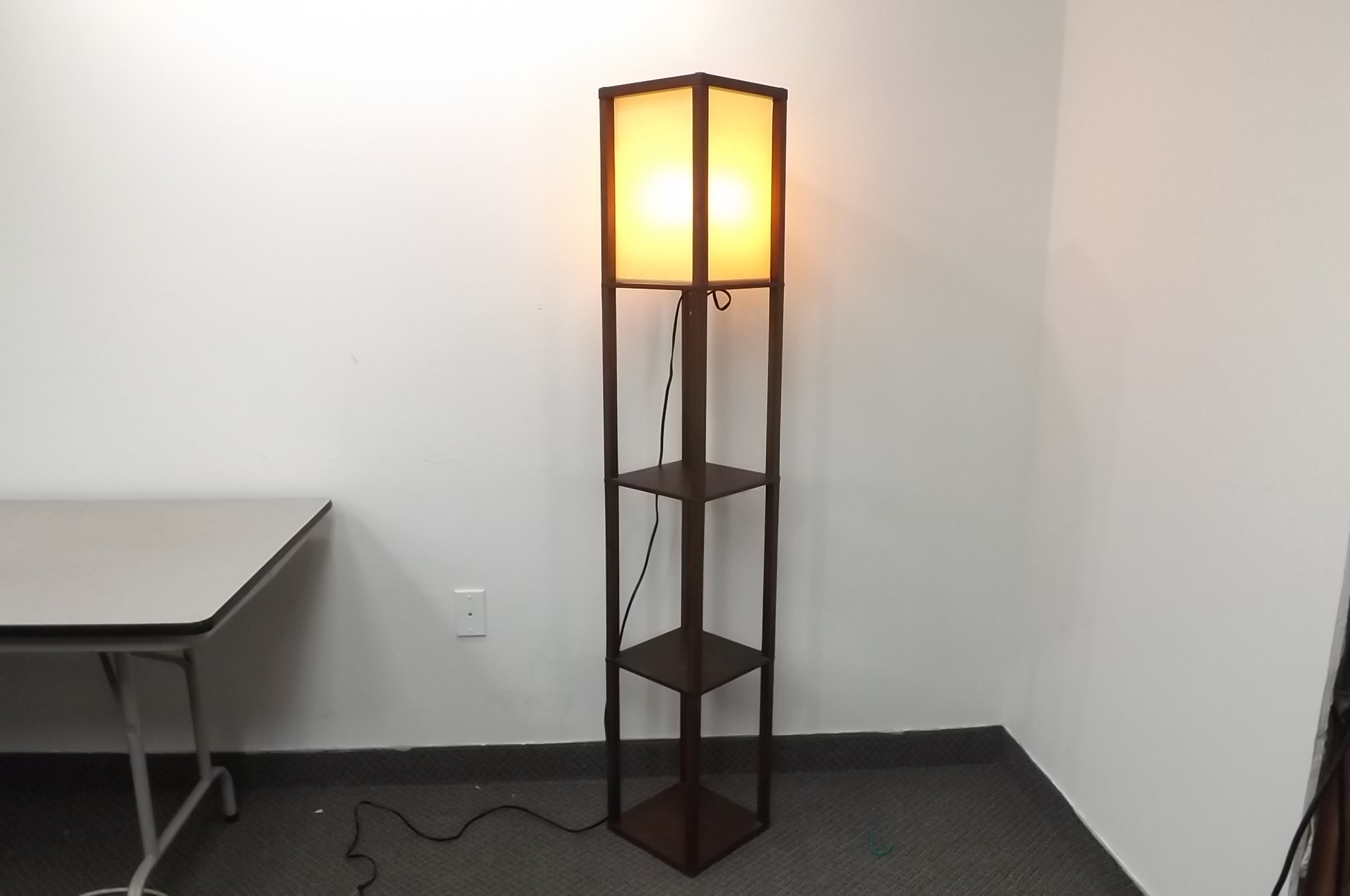 AsianArt DecoMid Century Style Wood Floor Lamp