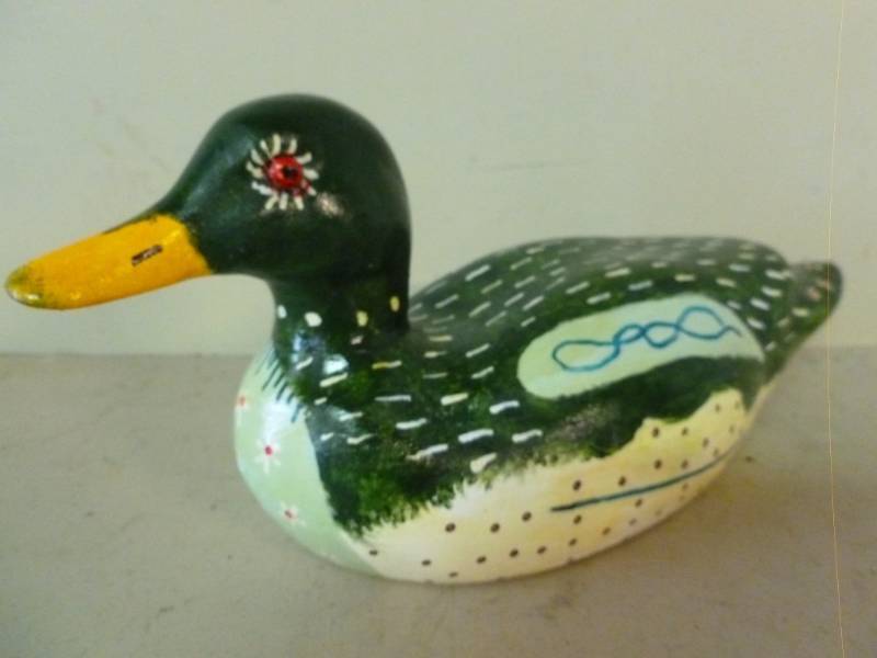 lot 329 image: Wooden Duck Decoration