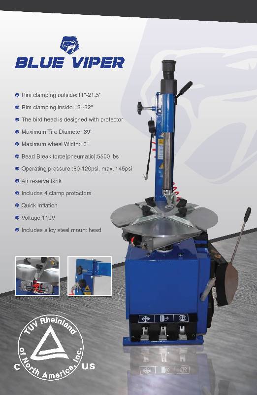NEW TIRE MACHINE & WHEEL BALANCER COMBO TZ500 WB100