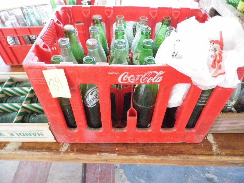 lot 89 image: Coke Crate w Misc Bottles
