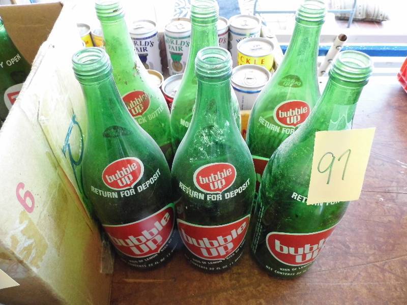 lot 97 image: 6 Bubble Up Bottles