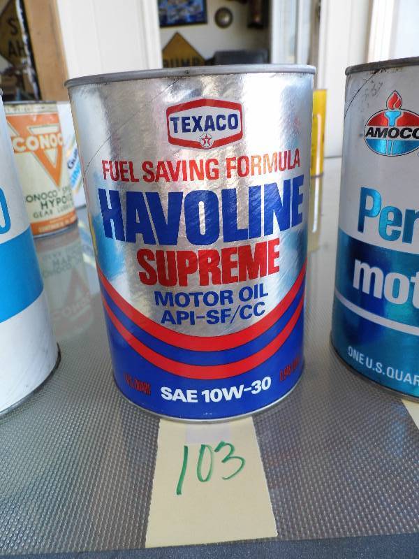 lot 103 image: Havoline Oil Can