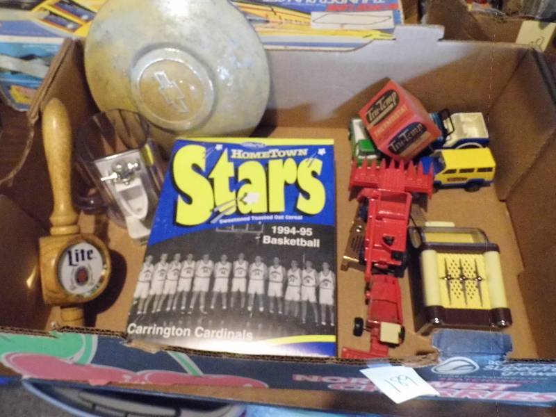lot 189 image: Stars Cereal Box - Chevy hub Cap