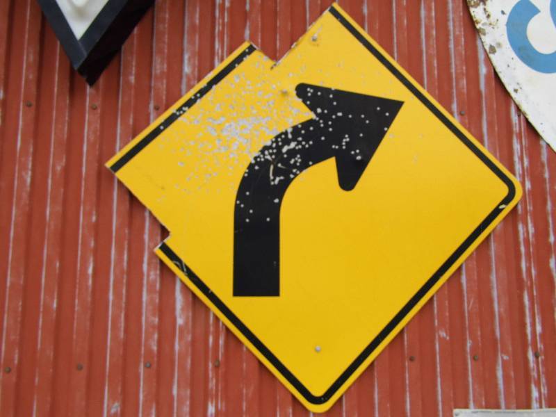 lot 342 image: Right Curve Sign