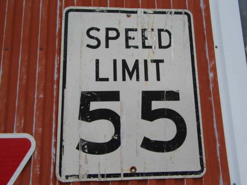 lot 347 image: Speed Limit 55 Sign