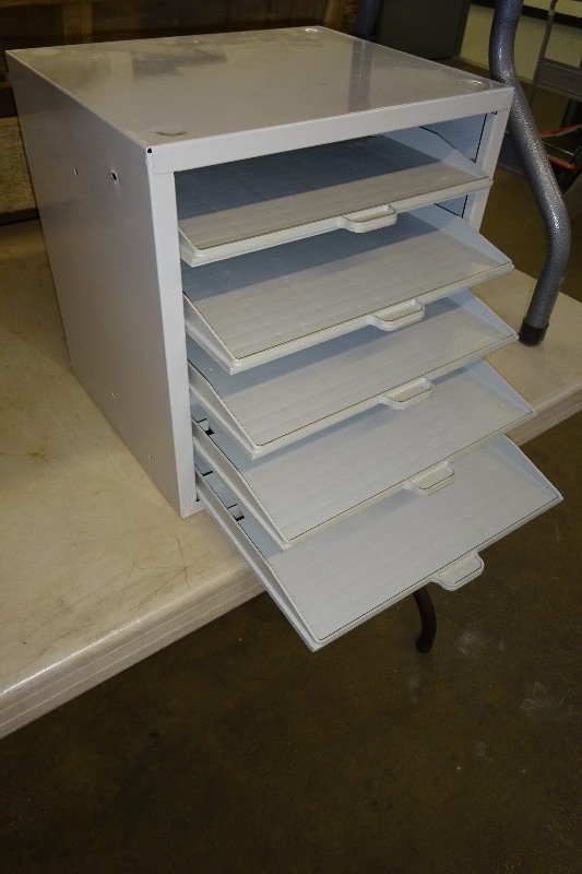 5 pull out drawers in hardware case