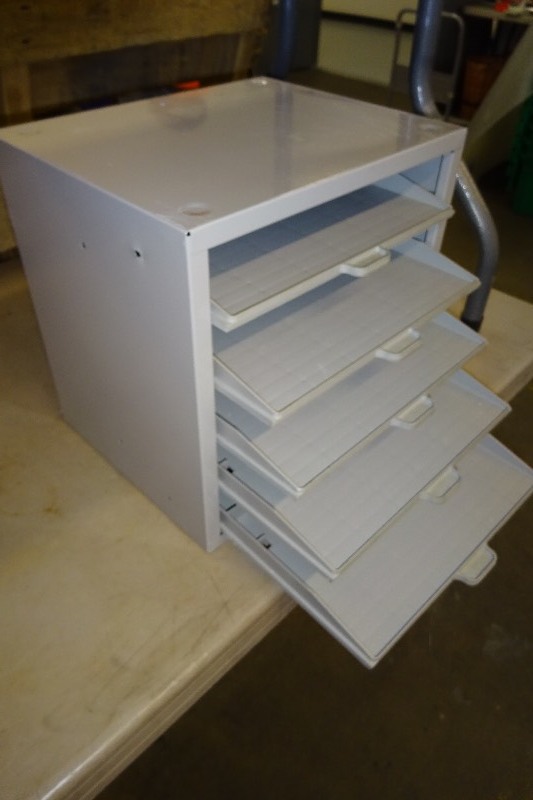 5 pull out drawers in hardware case