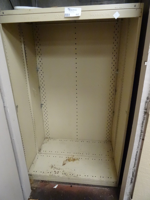 lot 46 image: Metal Cabinet No Shelves 36 X 24 X 60