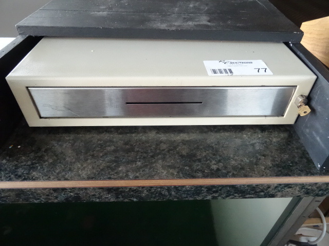 lot 77 image: Cash Register Drawer Has Lock and Key