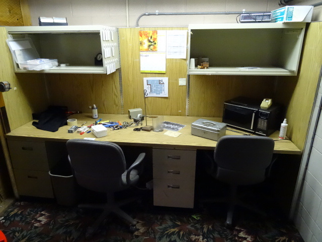 lot 84 image: 2 Station Office Desk 107 X 32 X 66