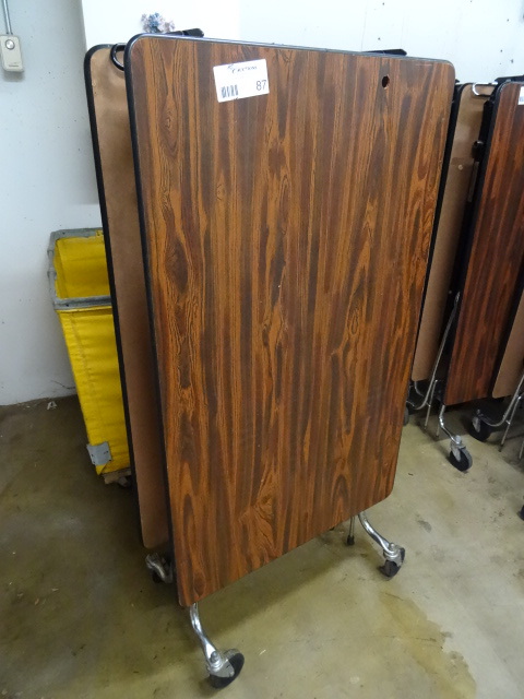 lot 88 image: Fold Up Table on Wheels 96 X 30