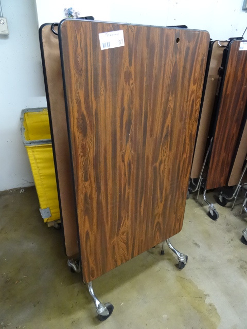 lot 90 image: Fold Up Table on Wheels 96 X 30