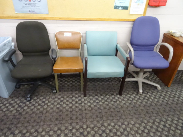lot 95 image: Misc office and side chairs