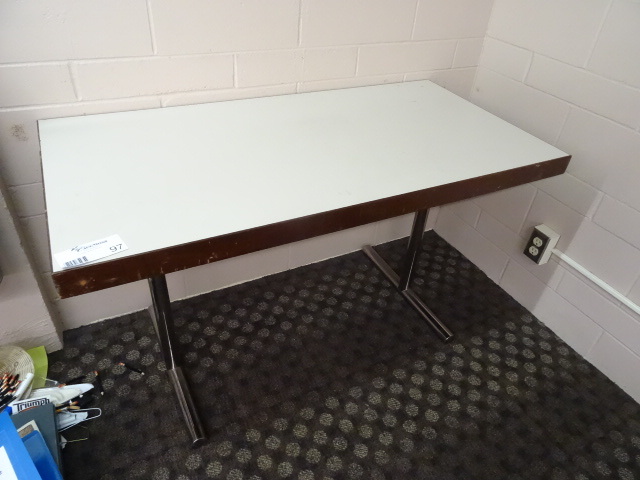 lot 97 image: Metal framed table
