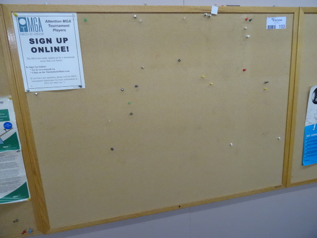 lot 103 image: 48 X 36 Cork Board Buyer Removes