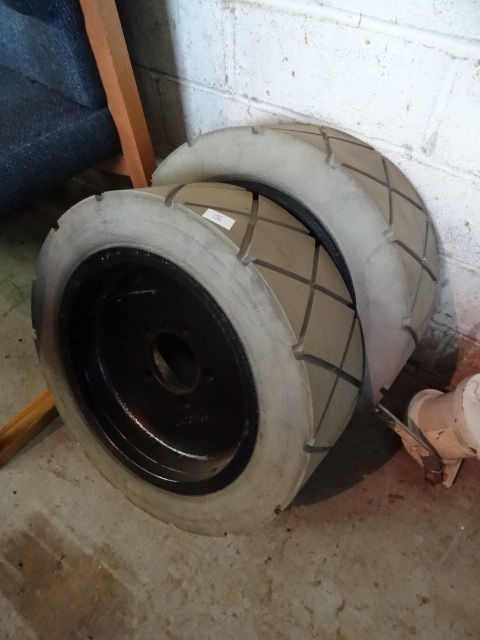 lot 45 image: Brand New Forklift Hard Rubber Tires