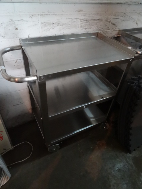 lot 59 image: Stainless 3 Tier Cart 24 X 16 X 33