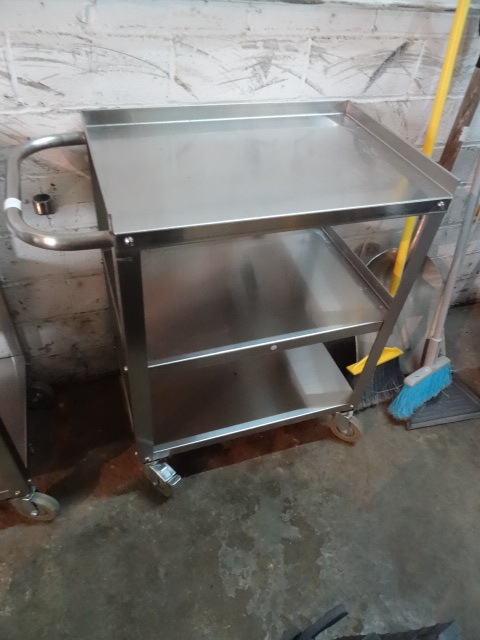 lot 60 image: Stainless 3 Tier Cart 24 X 16 X 33
