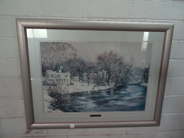 lot 63 image: Along Minnchaha Creek Framed Print