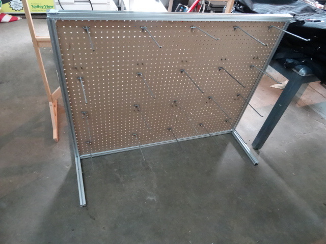 lot 67 image: Double Sided Peg Board Stand,