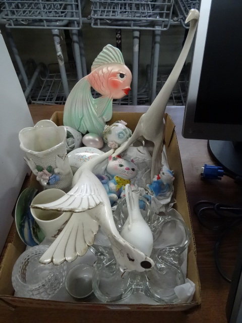lot 107 image: Misc Glass Figurines and More