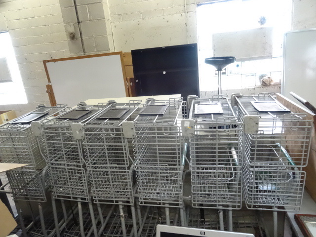 lot 110 image: 6 Fold Up Nesting Shopping Carts