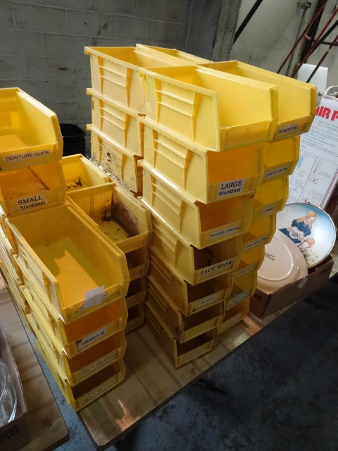 lot 157 image: 8 X 4 Plastic Hardware Bins Qty 35