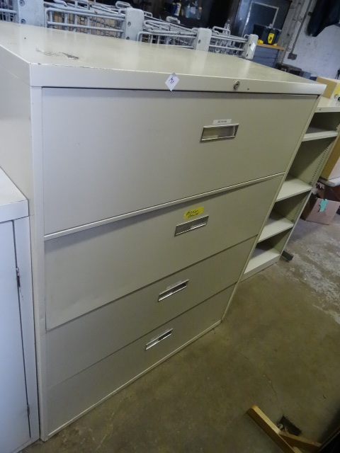 lot 181 image: 42 Metal 4 Drawer Lateral File