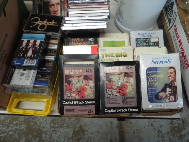 lot 192 image: Misc  Cassette Tapes Cds and 8 Track