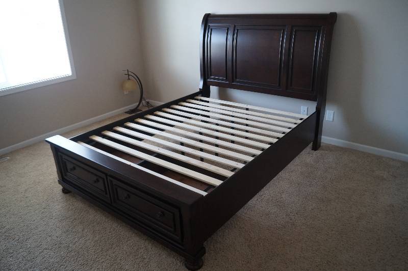 Sleigh Bed Headboard & Frame