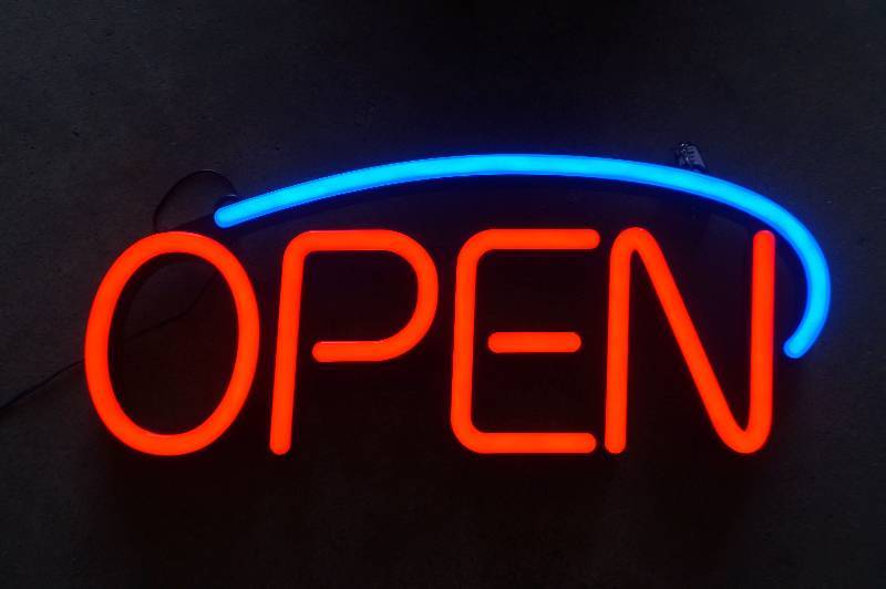 lot 18 image: Lighted OPEN sign