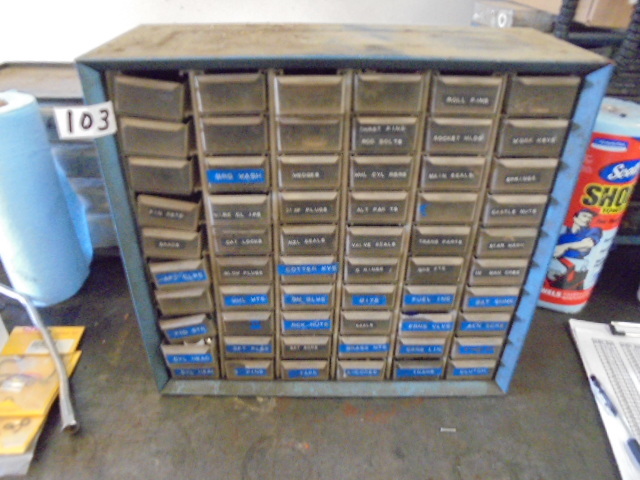 60 Tray Metal Organizer & Contents