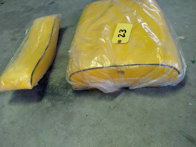 lot 23 image: John Deere Two-Piece Tractor Seat, ...