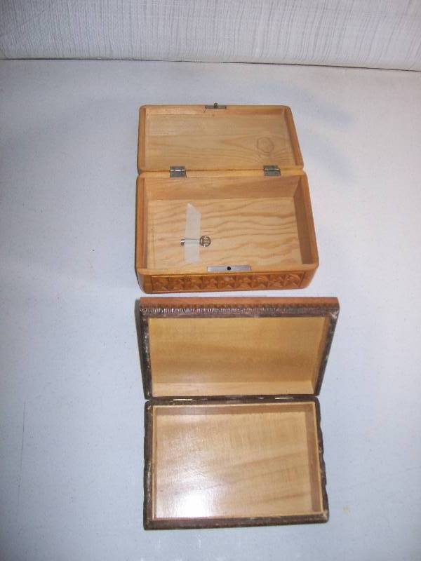 lot 7 image: Carved Wooden Boxes