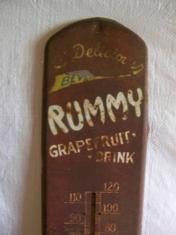 lot 24 image: Rummy Grapefruit Drink Ad Sign