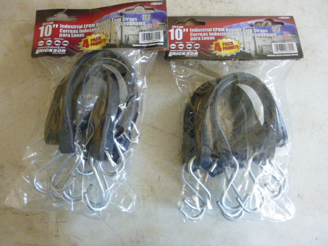 2 Packs of Industrial EPDM Rubber Tarp Straps