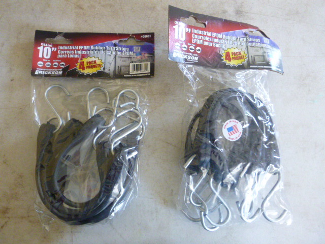 2 Packs of Industrial EPDM Rubber Tarp Straps
