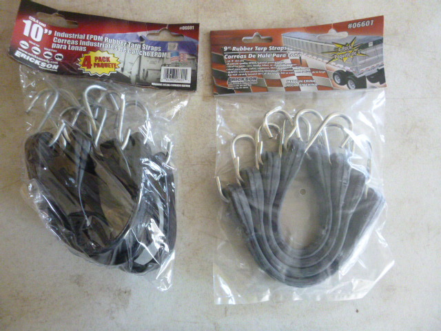 2 Packs of Industrial EPDM Rubber Tarp Straps