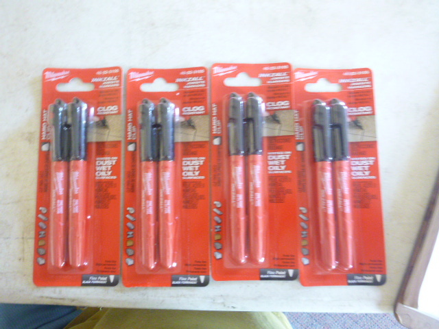4 - 2 Pack Milwaukee Inkzall Fine Point Jobsite Markers