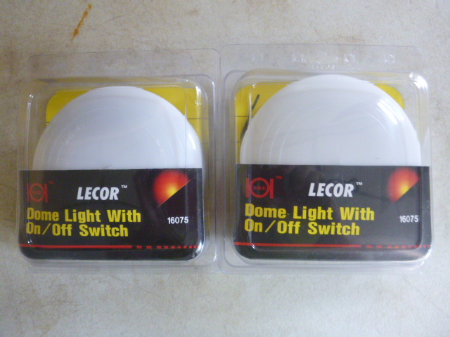 2 Lecor 12 Volt Hardware Dome Lights